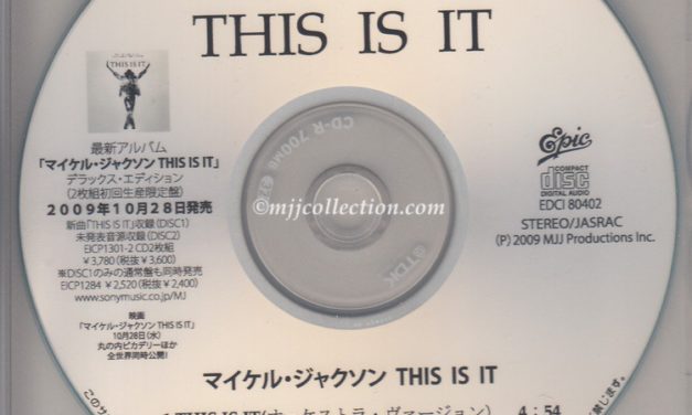 This Is It – Bootleg – 2 Track CD-R Acetate – CD Single – 2009 (Japan)