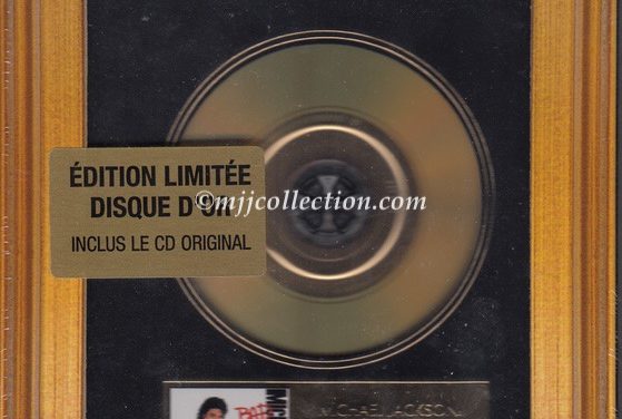 Gold Award – Bad – Special Edition – CD Album – 2007 (France)